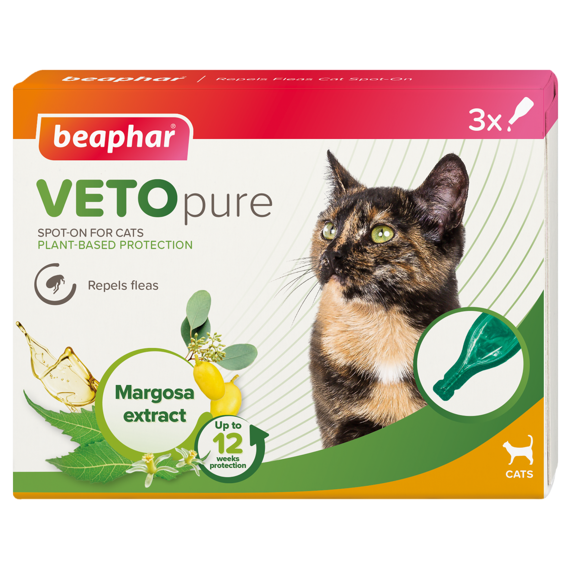 BEAPHAR VETOPURE Spot-On Cat (3 αμπούλες του 1ml)